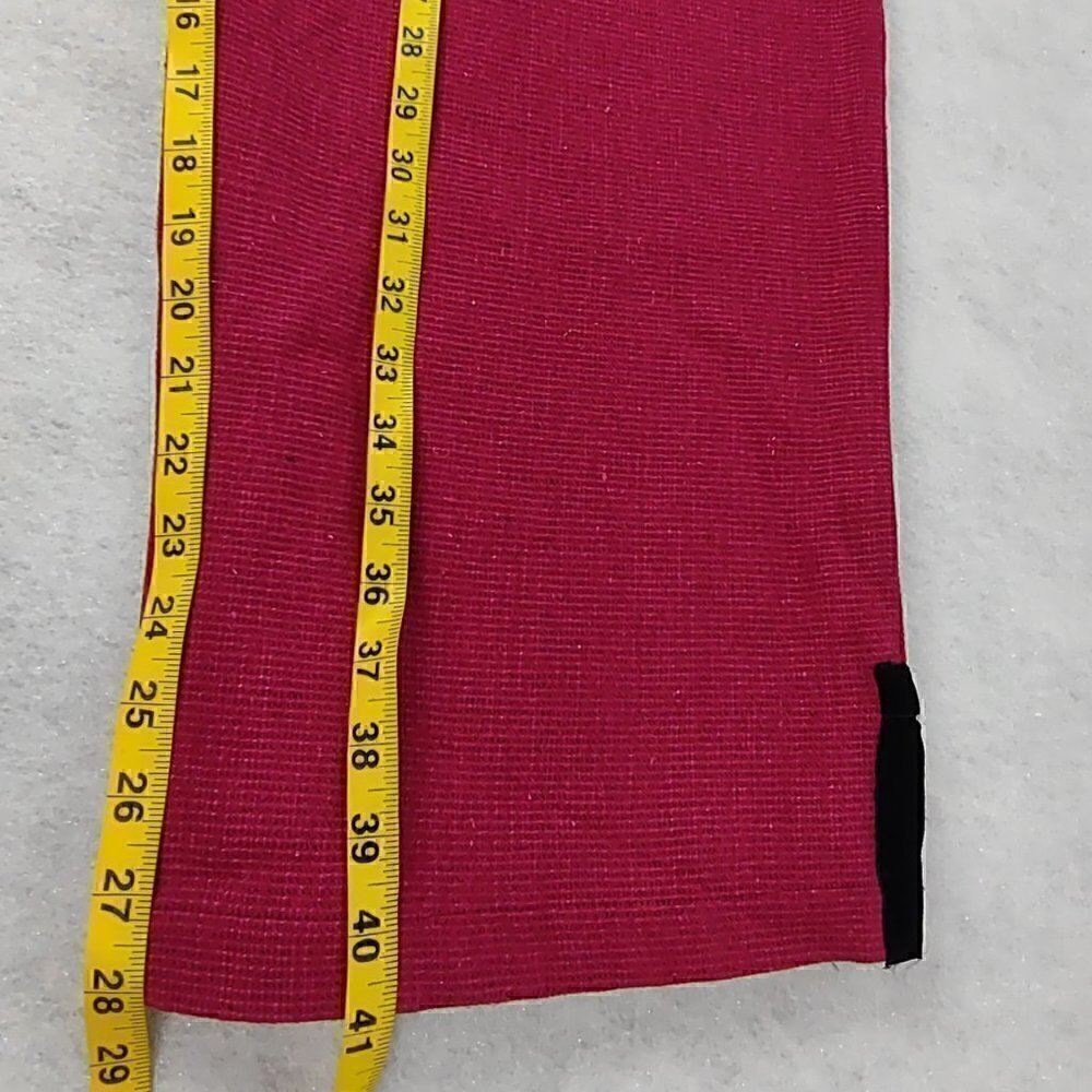 Cottage Clothing Inc. Raspberry & Black Highlights Linen Pants Size Medium (NWT) - Picture 7 of 11